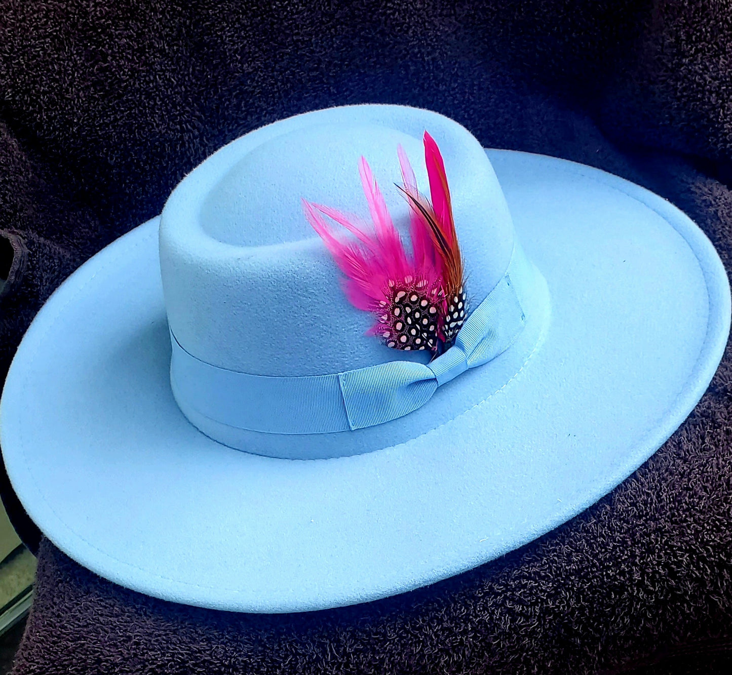 SKY BLUE FEDORA HAT