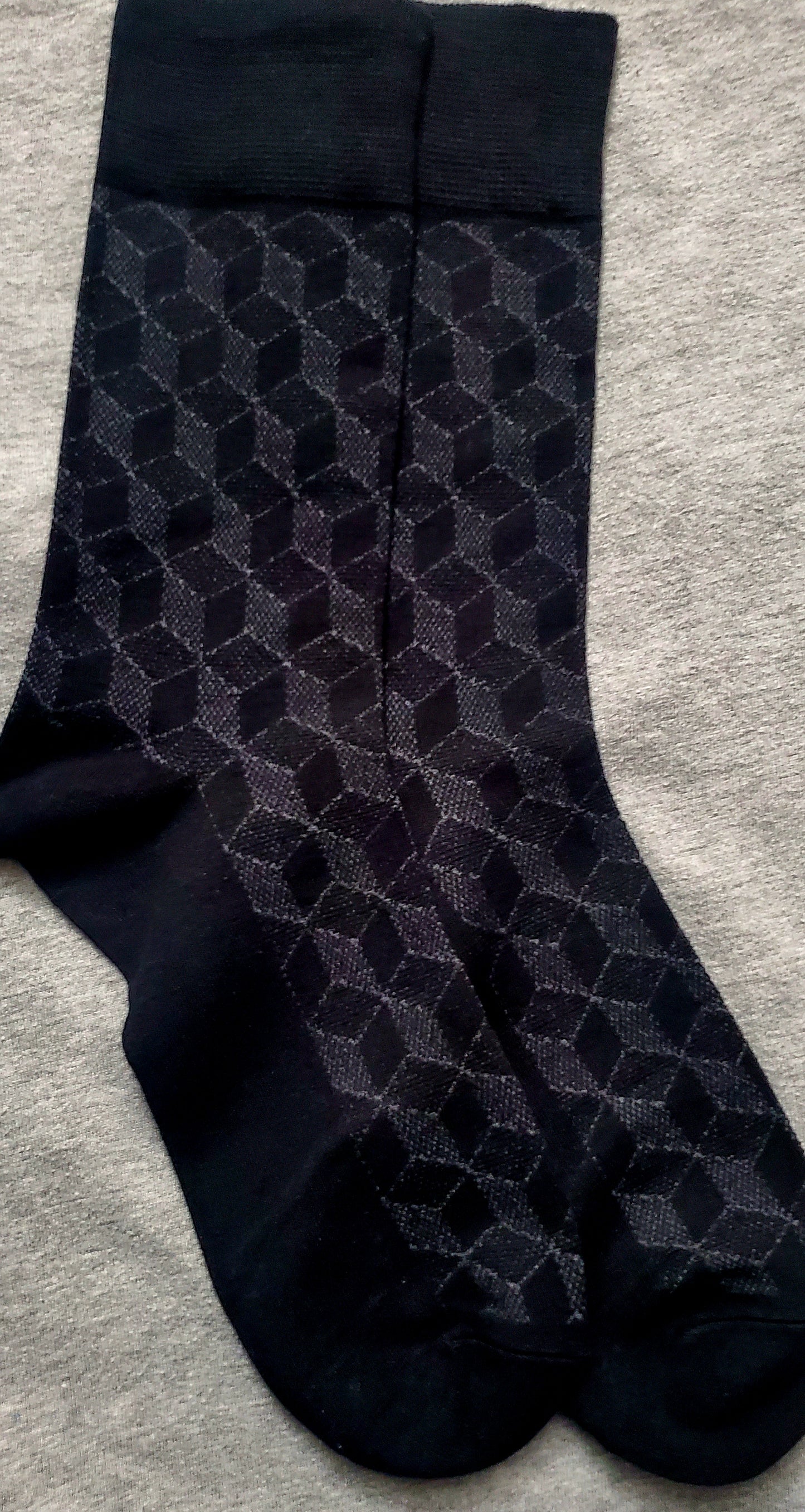 BLACK AND GREY SOCKS