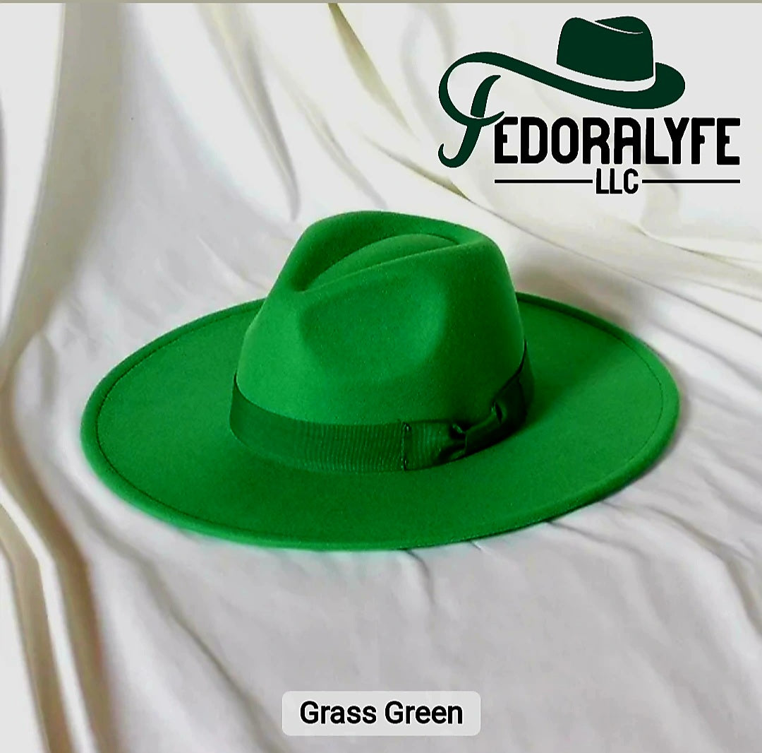 GREEN (GRASS) FEDORA HAT
