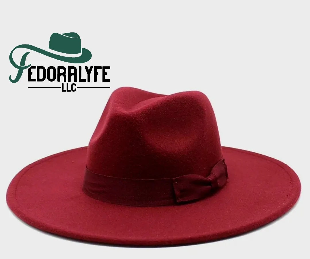MAROON FEDORA HAT