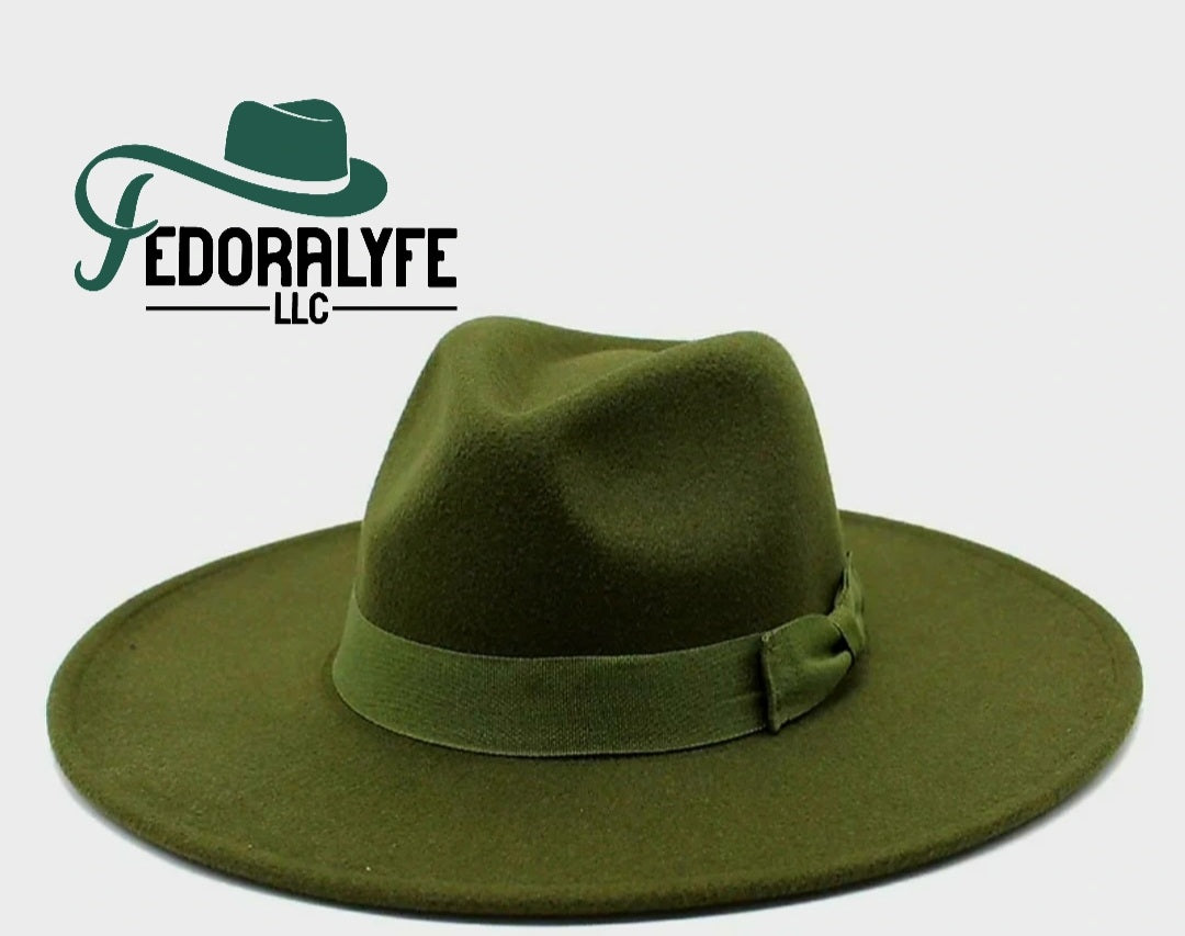 ARMY GREEN FEDORA HAT