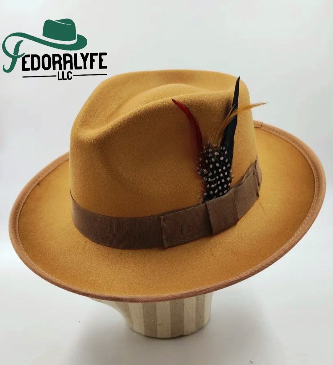 KHAKI DERBY FEDORA HAT