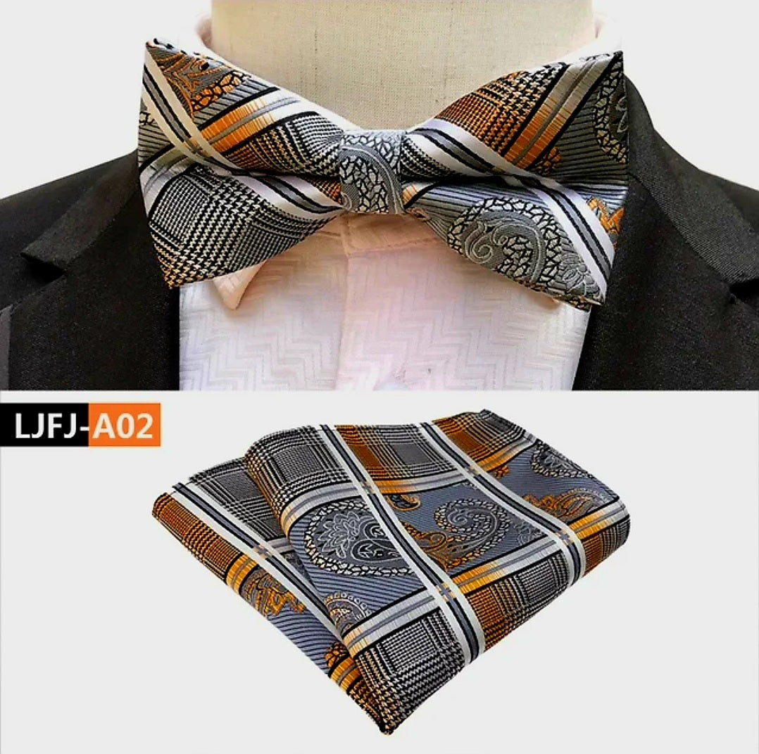 MULTI BOWTIE AND POCKET SQAURE SET