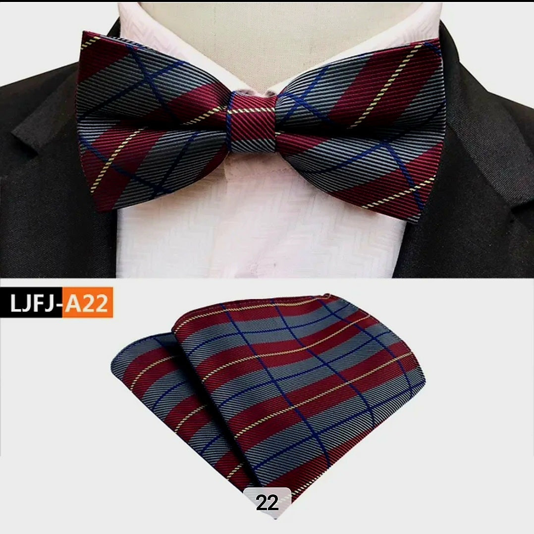 MULTI BOWTIE AND POCKET SQAURE SET