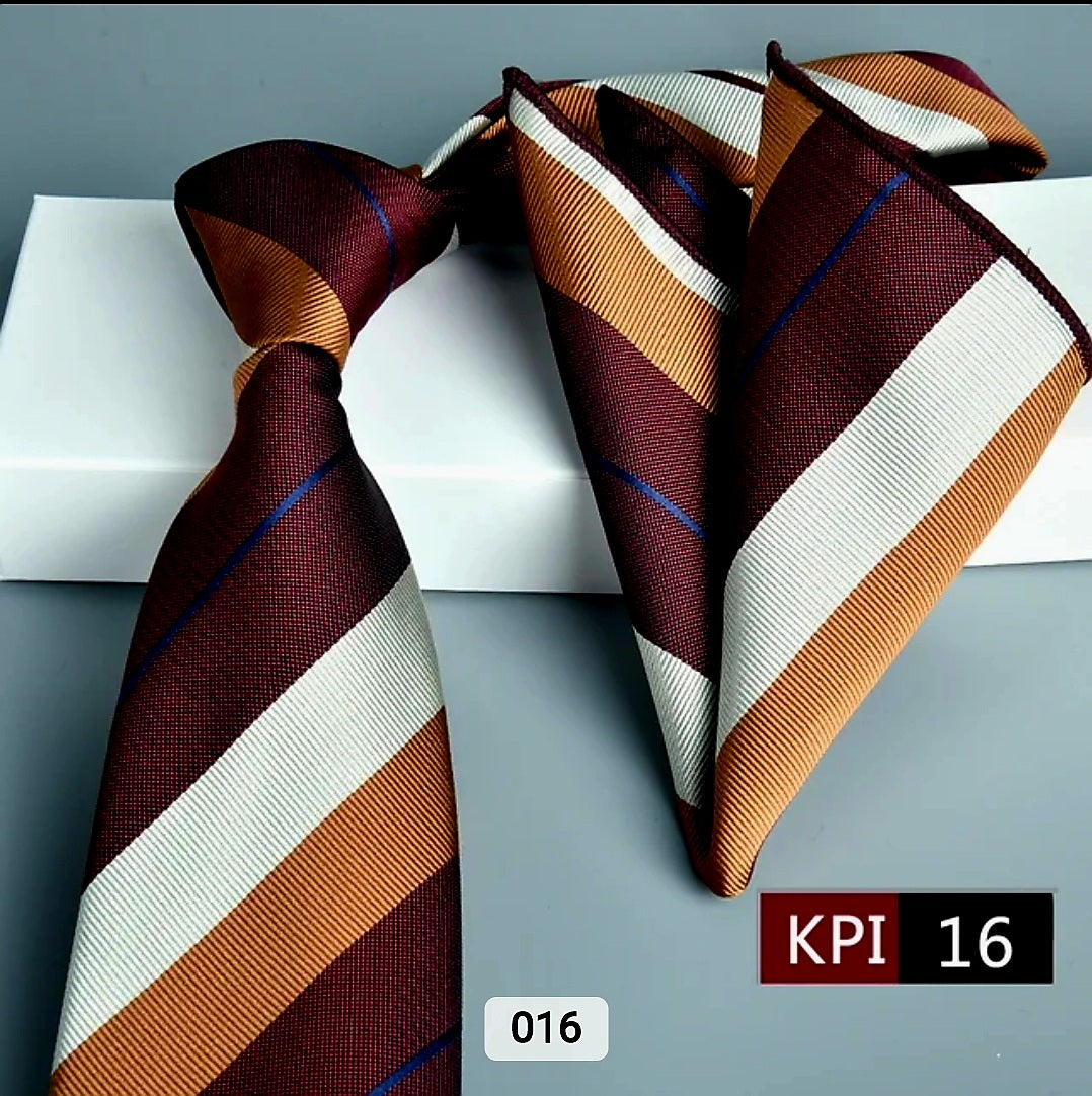 MULTI COLOR STRIPED TIE SET