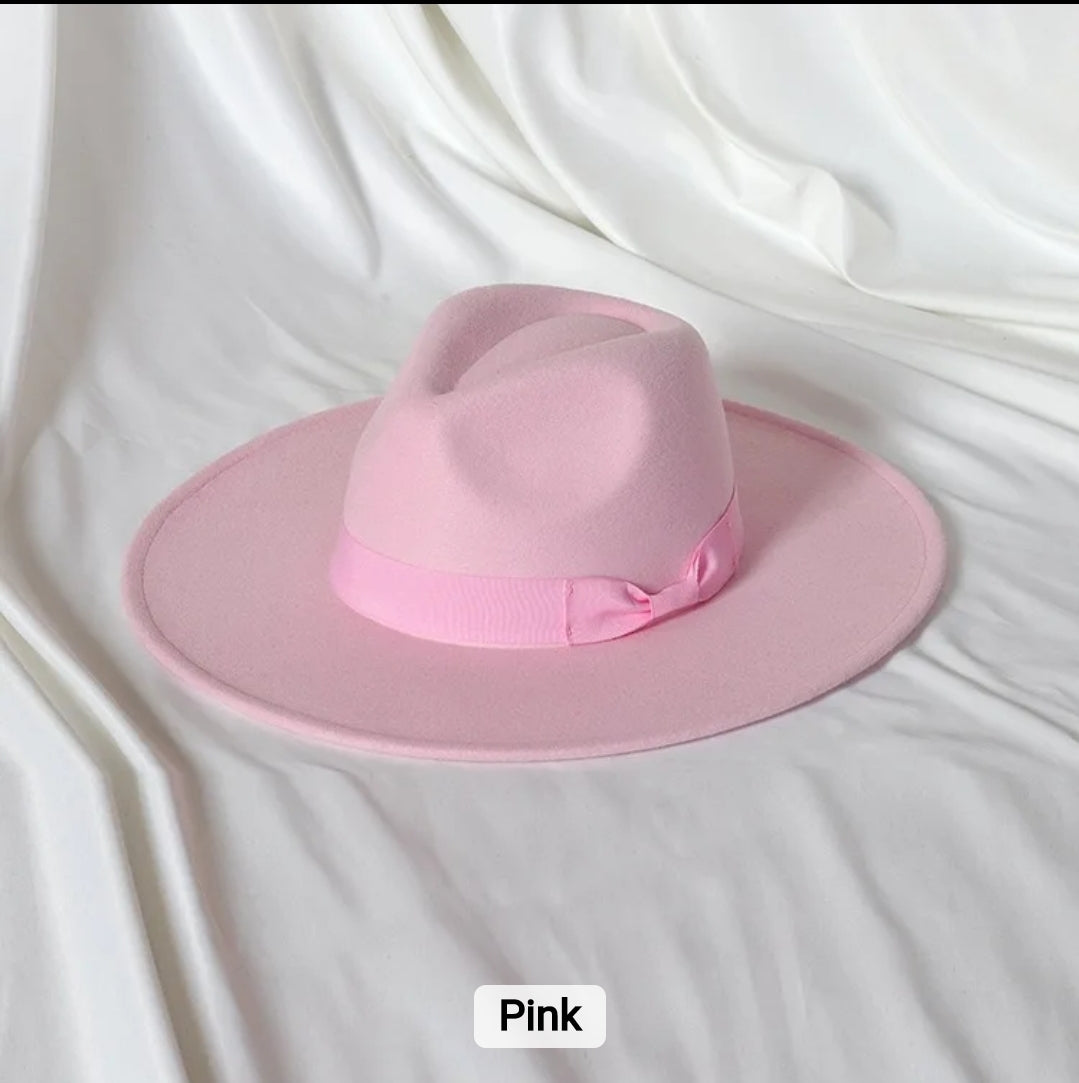 PINK FEDORA HAT