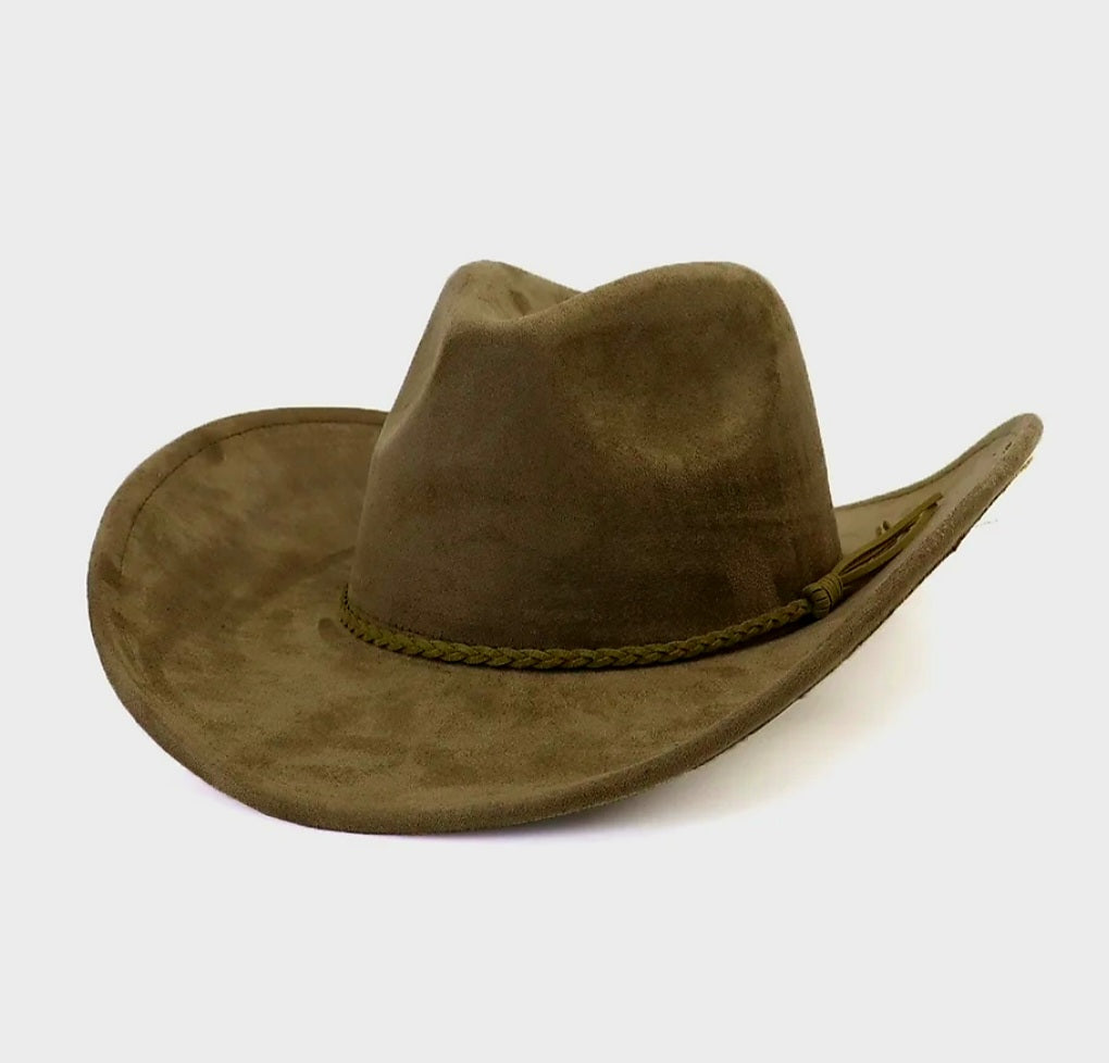 ARMY GREEN WESTERN FEDORA