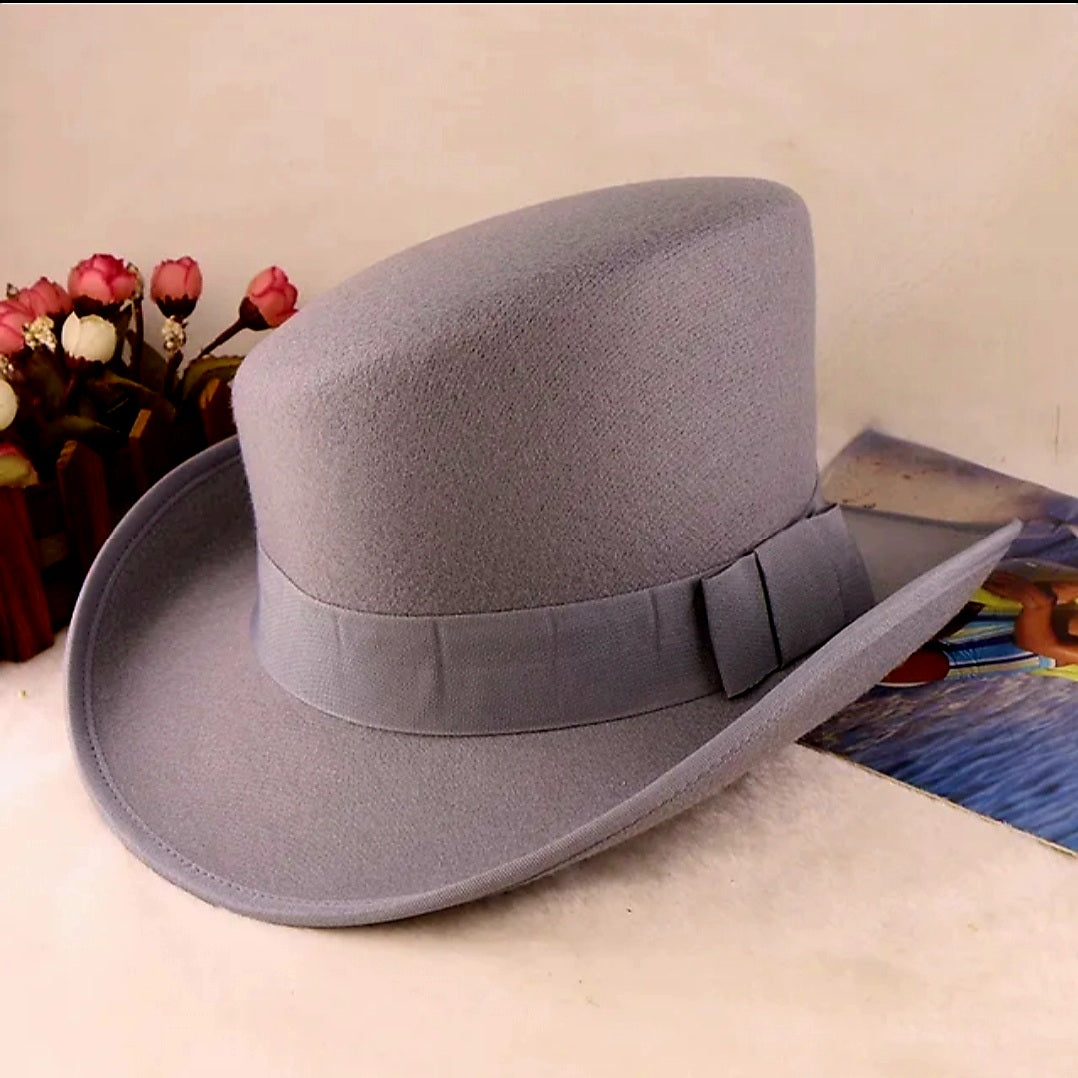 GREY ROYAL DERBY TOP HAT