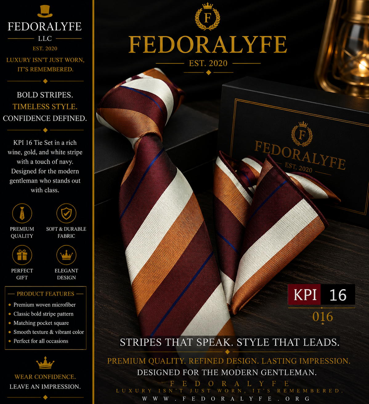 MULTI COLOR STRIPED TIE SET