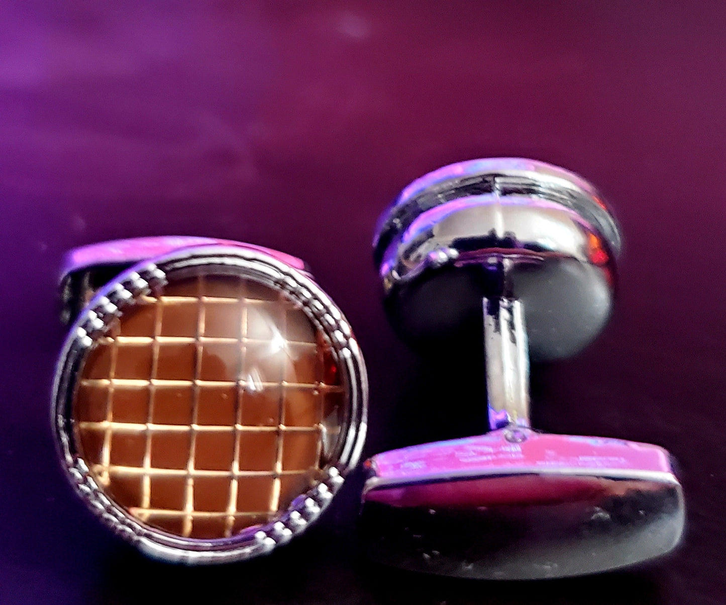SILVER METAL CUFFLINKS