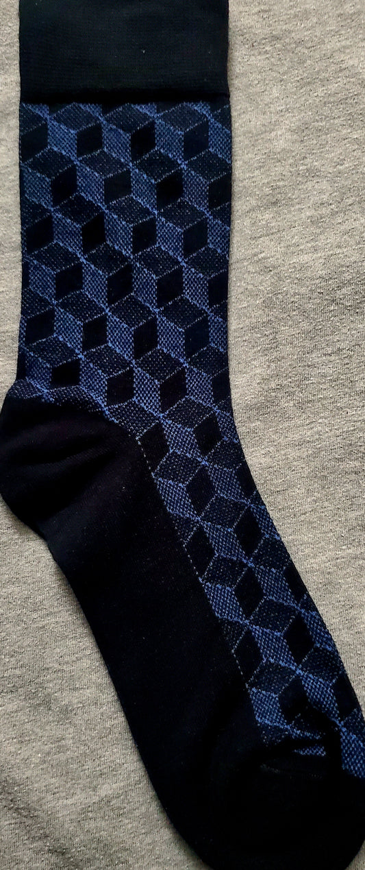 BLACK AND BLUE SOCKS