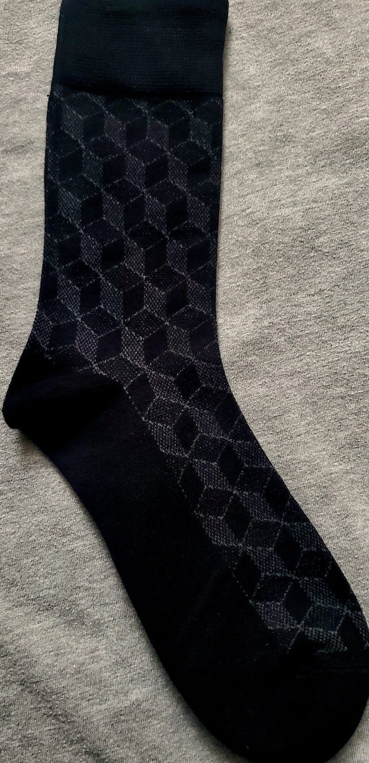 BLACK AND GREY SOCKS