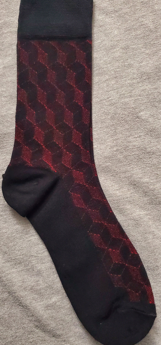 BLACK AND RED SOCKS