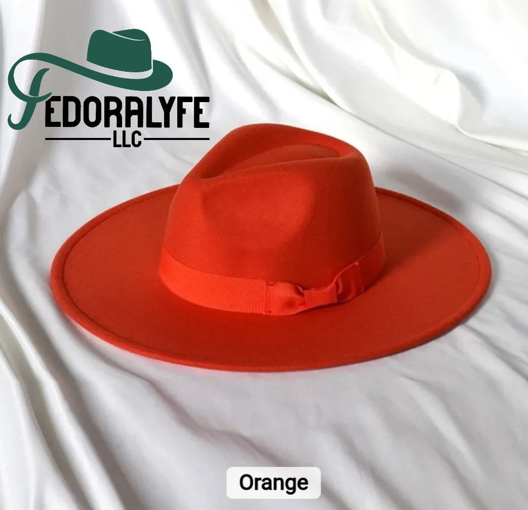 ORANGE FEDORA HAT
