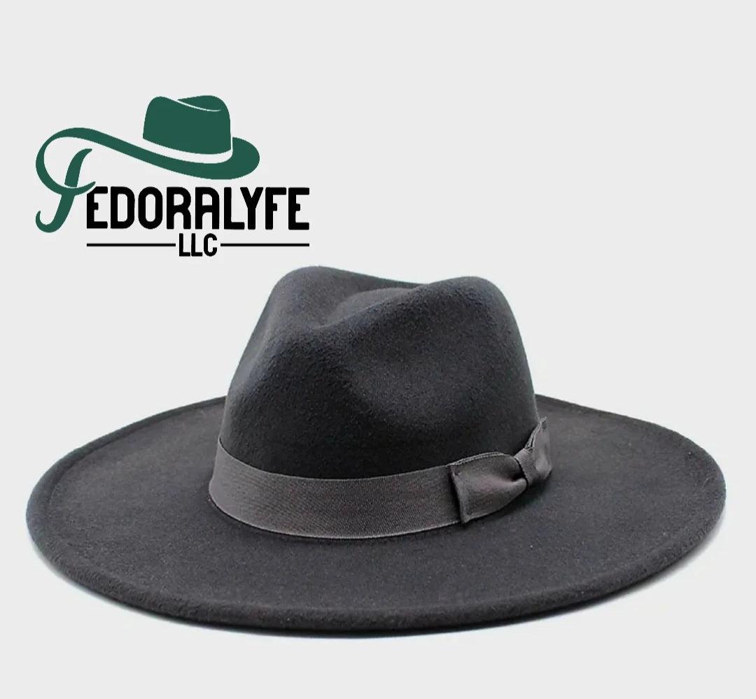 CHARCOAL GREY FEDORA HAT