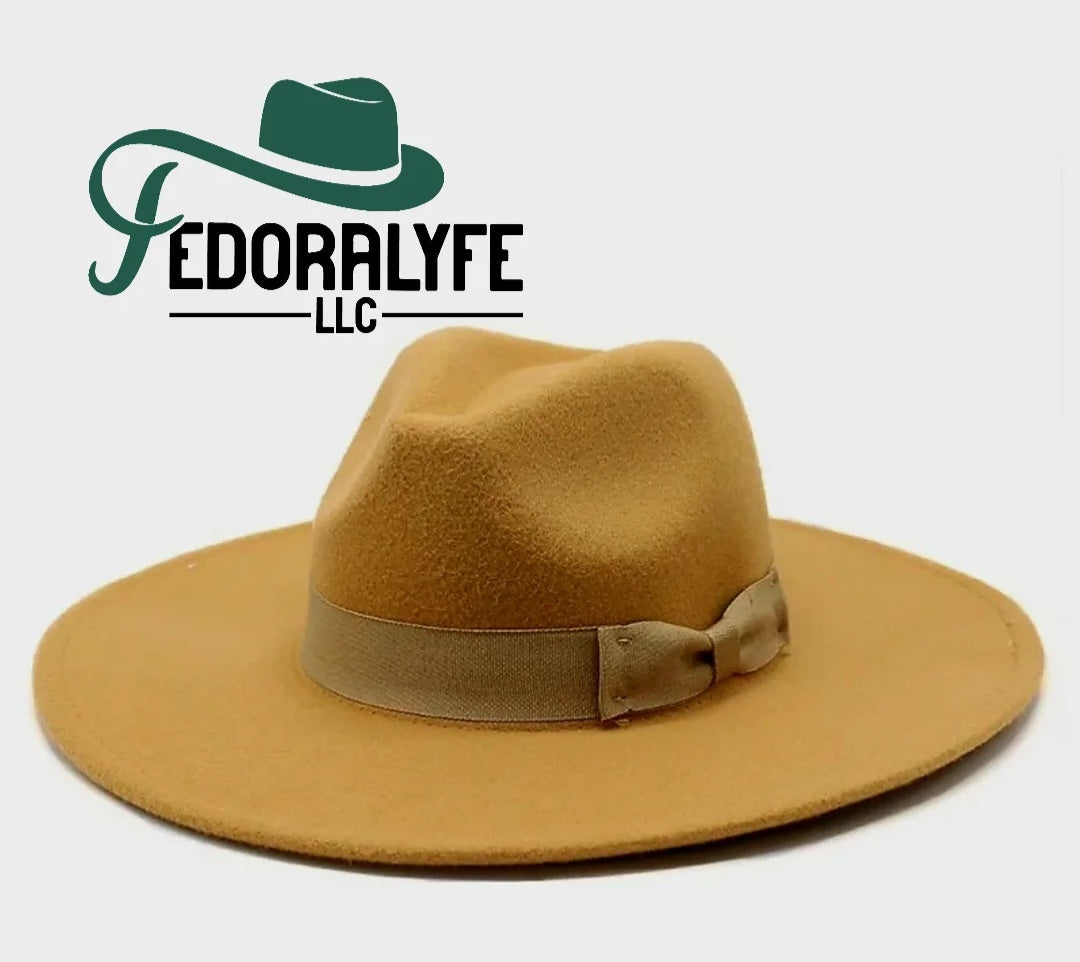WHEAT FEDORA HAT