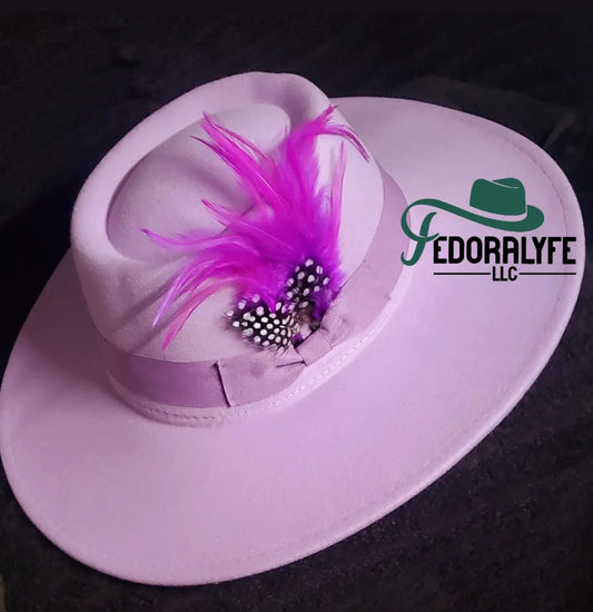 LIGHT PURPLE FEDORA HAT