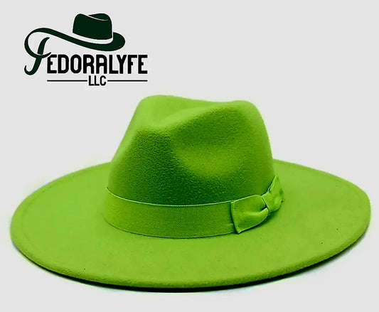 LIME GREEN FEDORA HAT