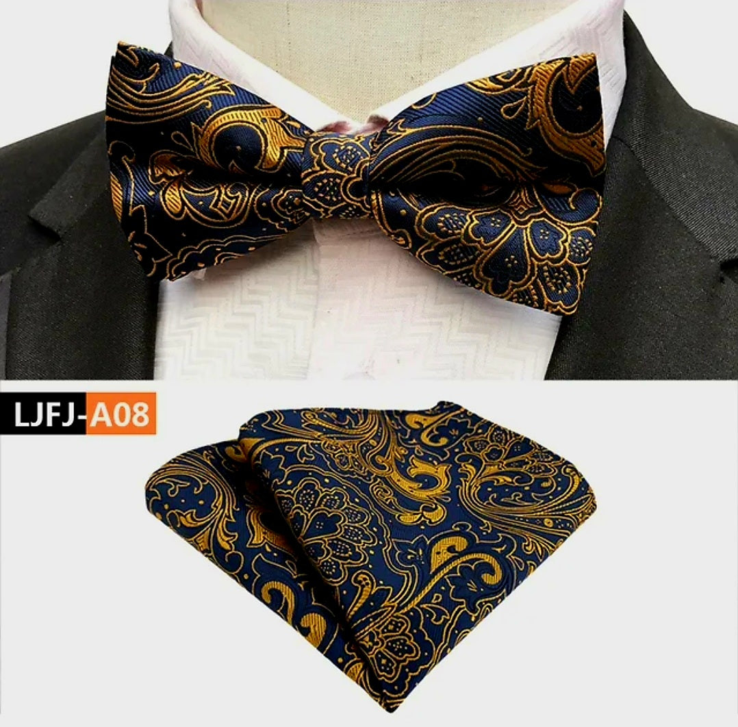 MULTI BOWTIE AND POCKET SQAURE SET