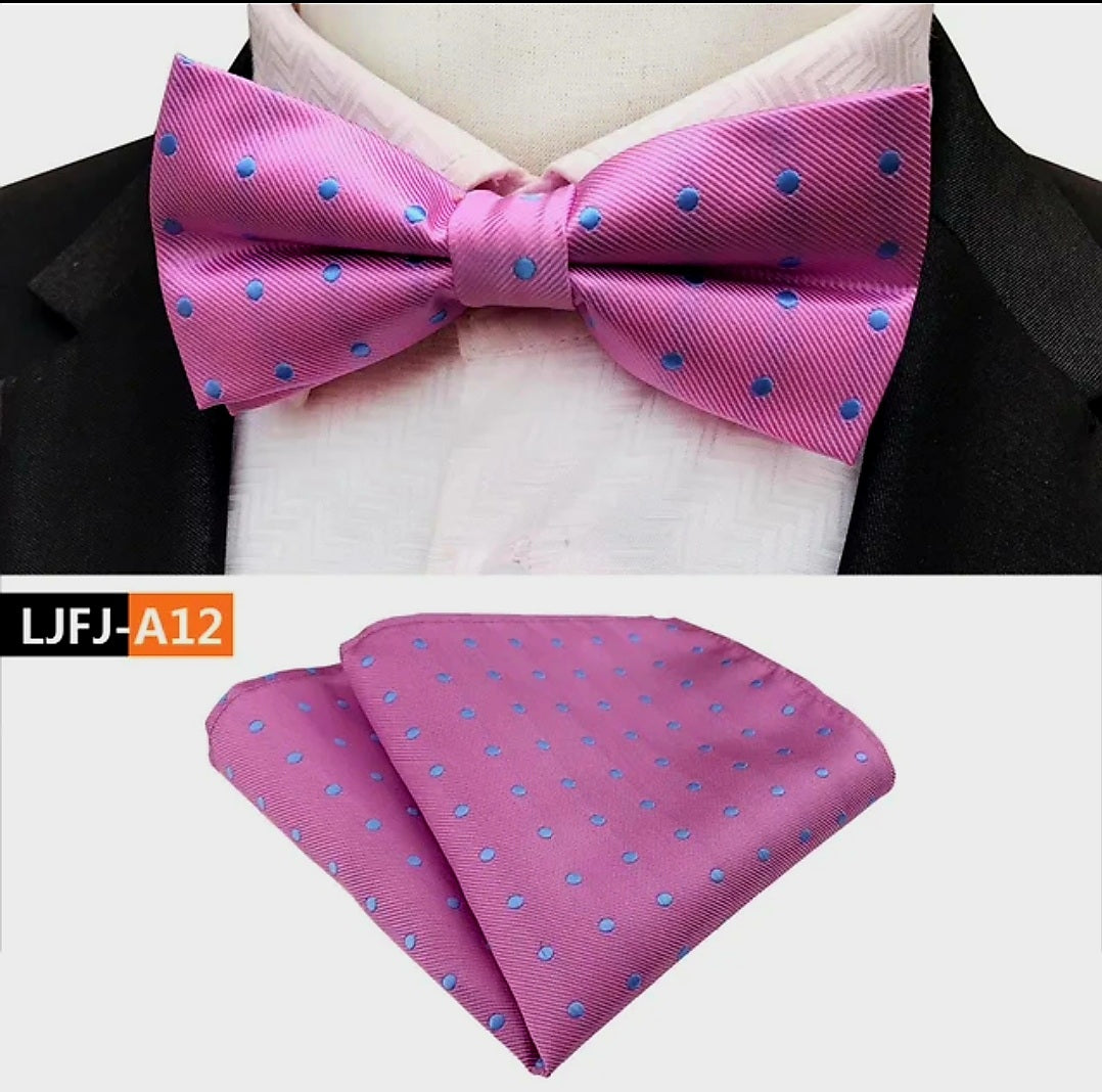 MULTI BOWTIE AND POCKET SQAURE SET