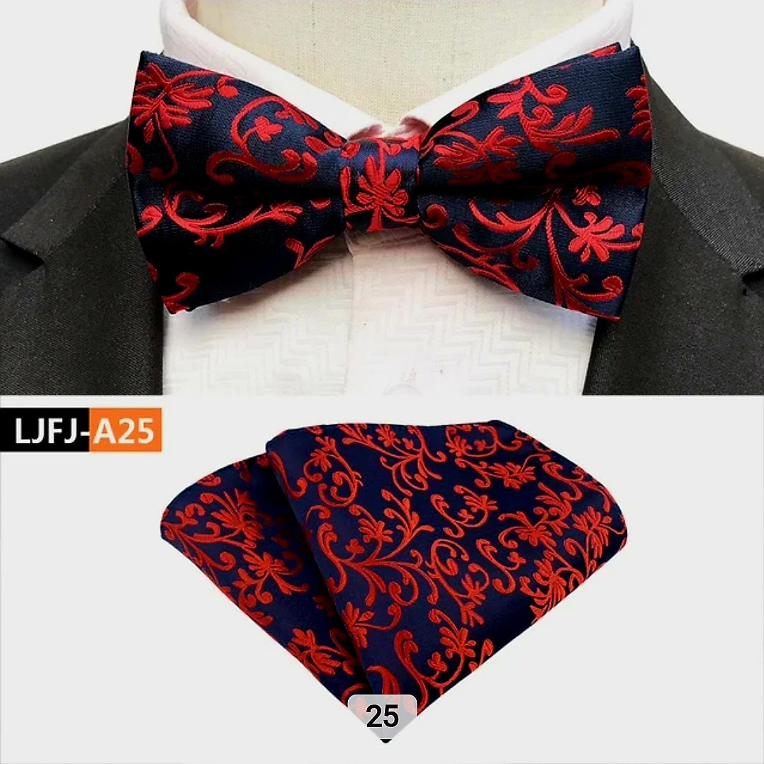 MULTI BOWTIE AND POCKET SQAURE SET