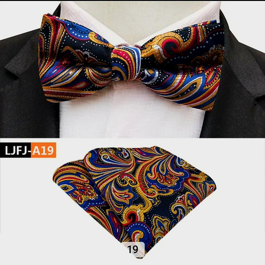 MULTI BOWTIE AND POCKET SQAURE SET
