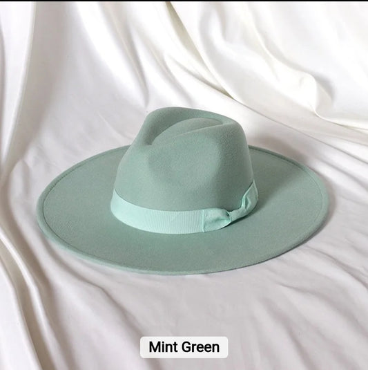 MINT GREEN FEDORA HAT
