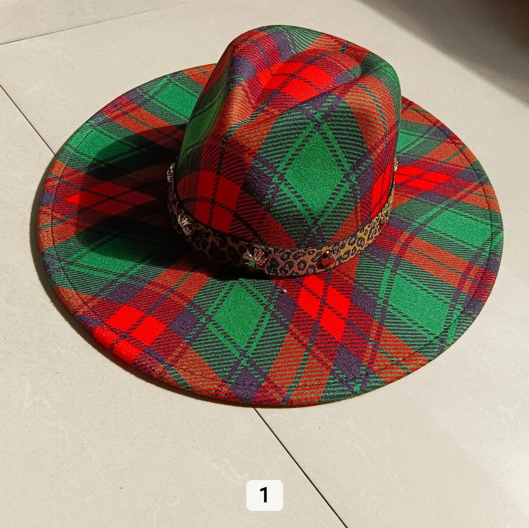Heritage Plaid Wide Brim Fedora