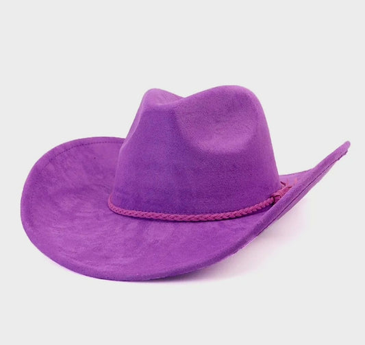 LIGHT PURPLE WESTERN FEDORA