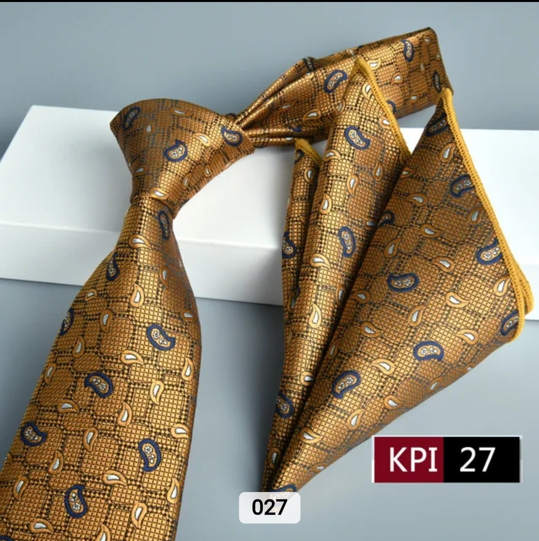 MULTI COLOR TIE AND POCKET SQAURE SET