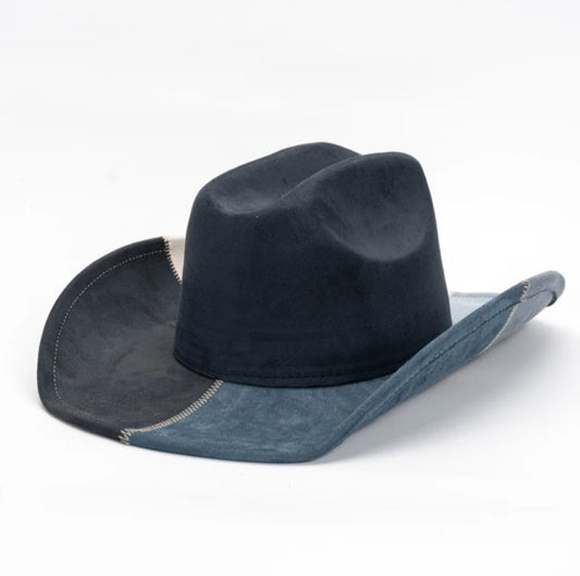 COWBOY SUEDE FEDORA TWO TONE