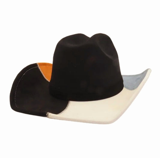 COWBOY SUEDE FEDORA TWO TONE