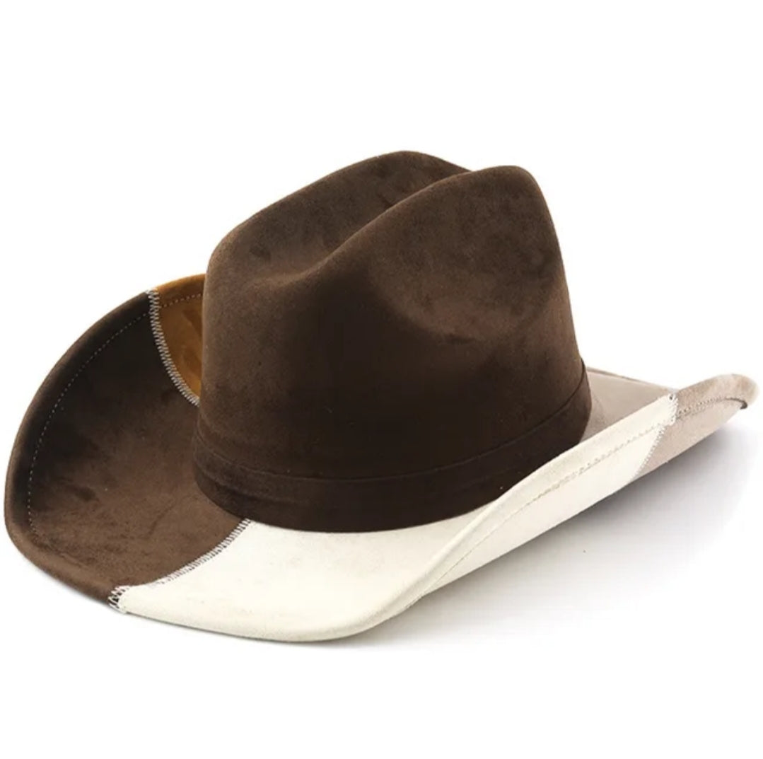 SUEDE COWBOY WESTERN FEDORA HAT