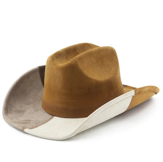 SUEDE COWBOY WESTERN FEDORA HAT