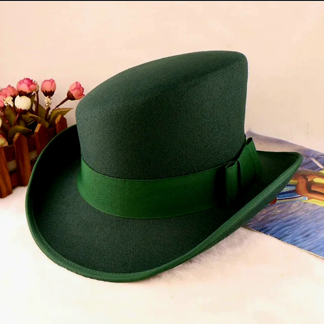 GREEN ROYAL DERBY TOP HAT