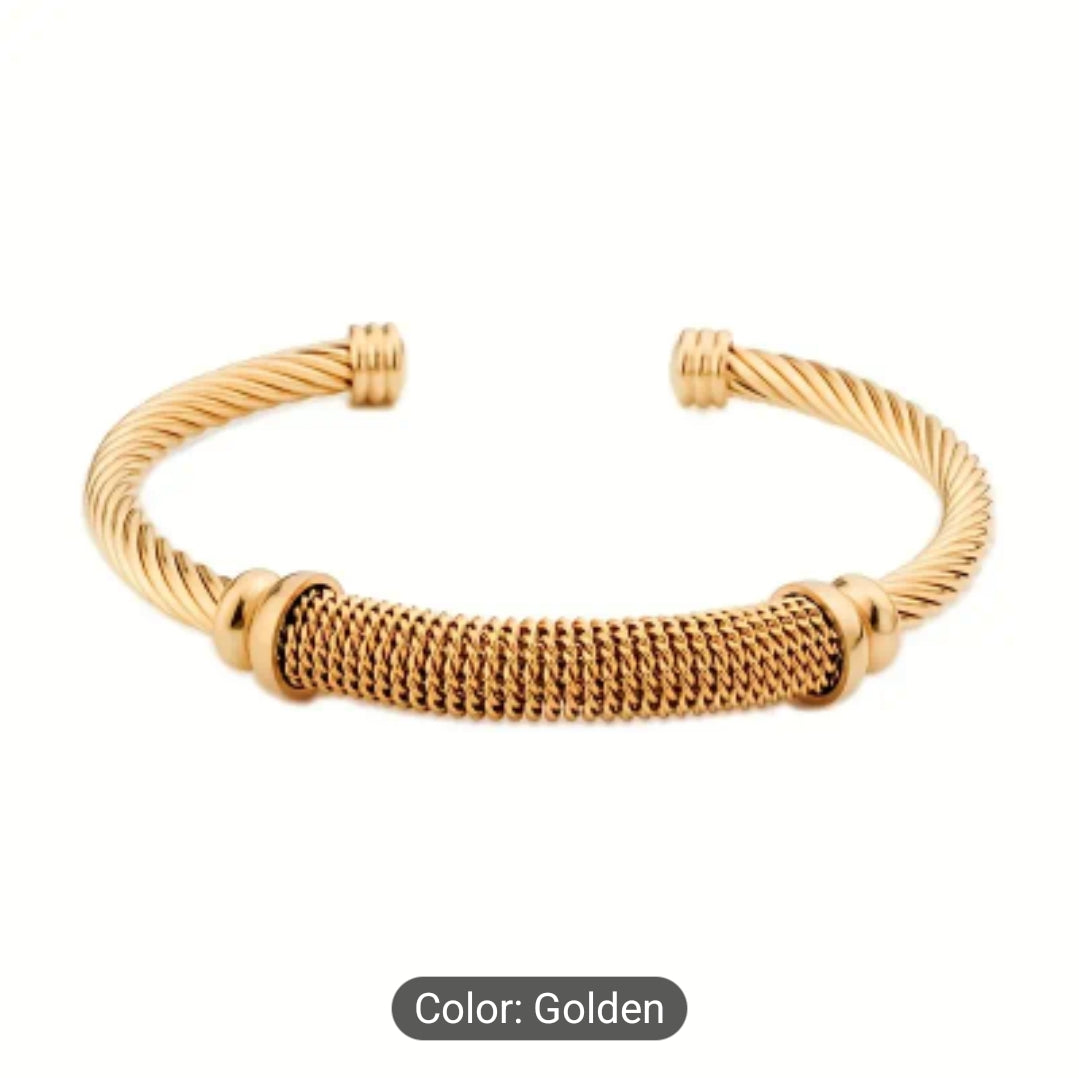 GOLD UNISEX STAINLESS STEEL BRACLET