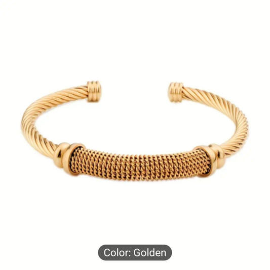 GOLD UNISEX STAINLESS STEEL BRACLET