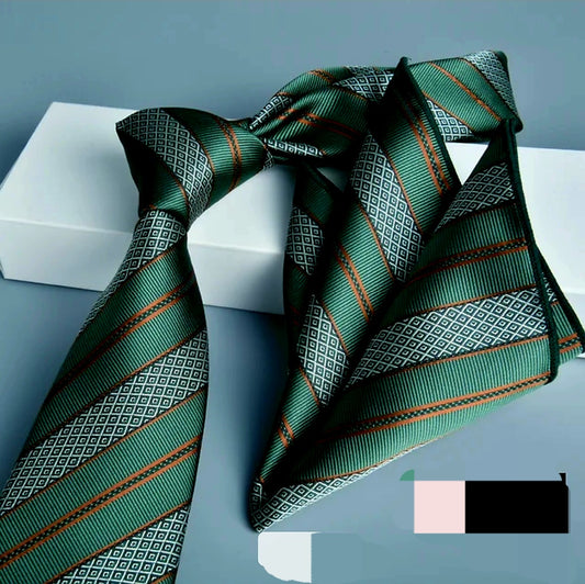MULTI COLOR TIE WITH POCKET SQUARE