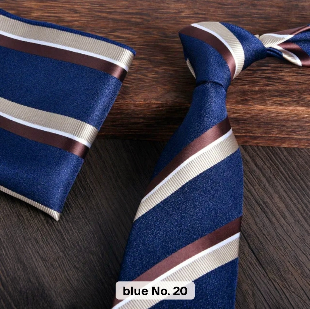 MULTIPLE COLOR STRIPED TIE SET