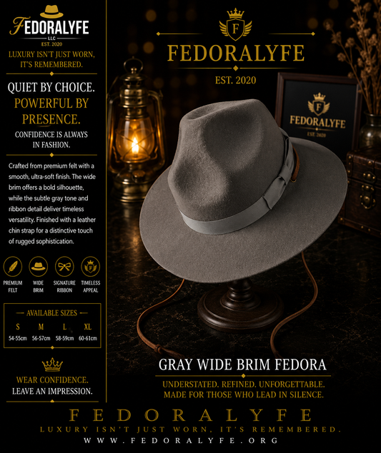 GREY MOUNTAIN CROWN FEDORA
