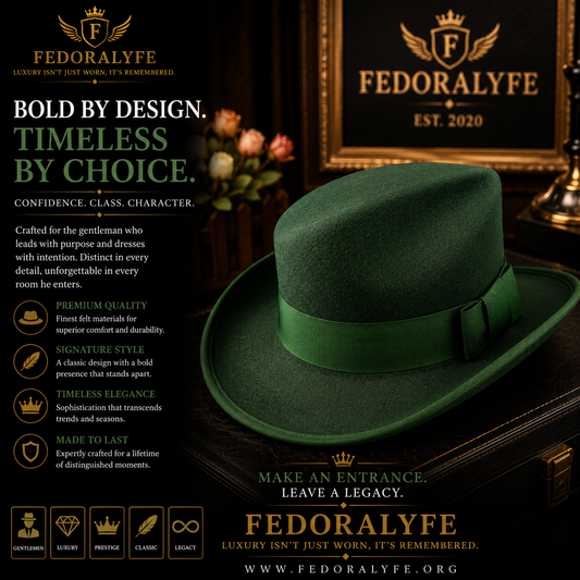 GREEN ROYAL DERBY TOP HAT