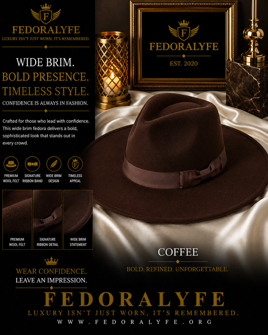 CHOCOLATE BROWN FEDORA HAT