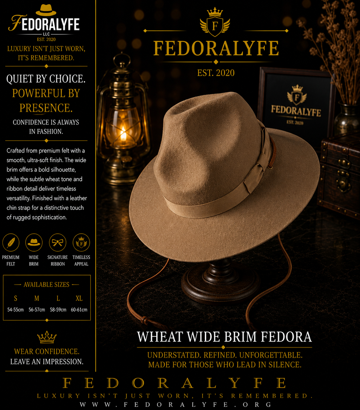TAN MOUNTAIN CROWN FEDORA