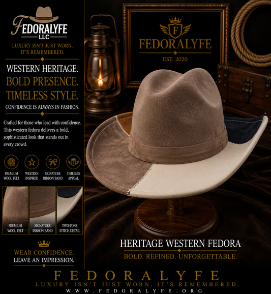 SUEDE COWBOY WESTERN FEDORA HAT