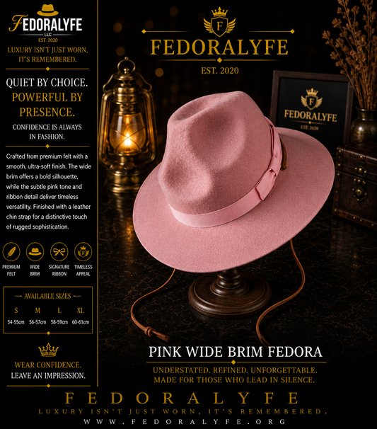 PINK MOUNTAIN CROWN FEDORA