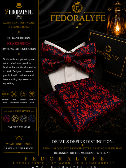 MULTI BOWTIE AND POCKET SQAURE SET