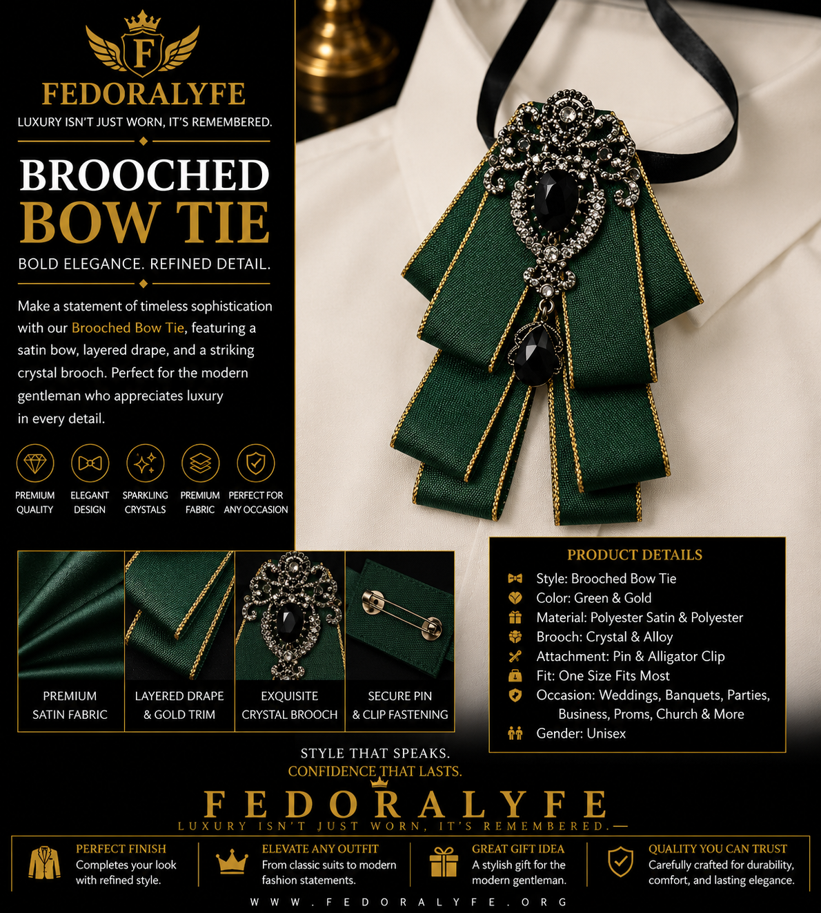 FASHIONABLE BOWTIE GREEN