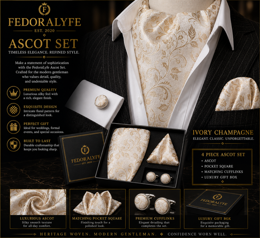 PREMIUM IVORY ASCOT SCARF