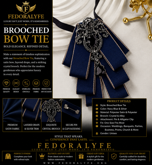 FASHIONABLE BOWTIE NAVY BLUE