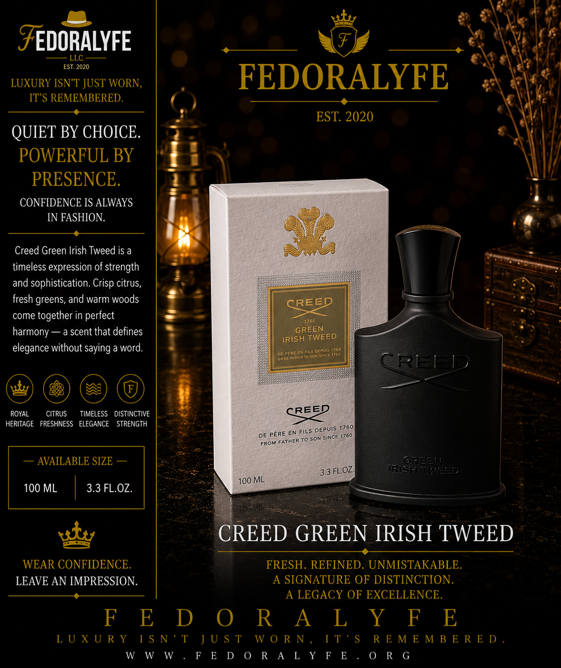 CREED GREEN IRISH TWEED COLONGE